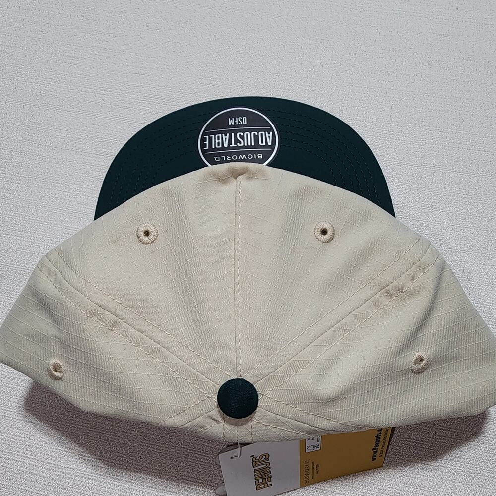 Bioworld Beige and Dark Green 'It's All Good in the Woods' Snoopy Cap - Picture 3 of 6